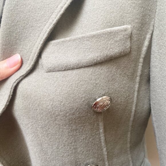 NWT Women’s Wool Blazer Jacket Double Breasted Military Style Coat - Picture 2 of 7